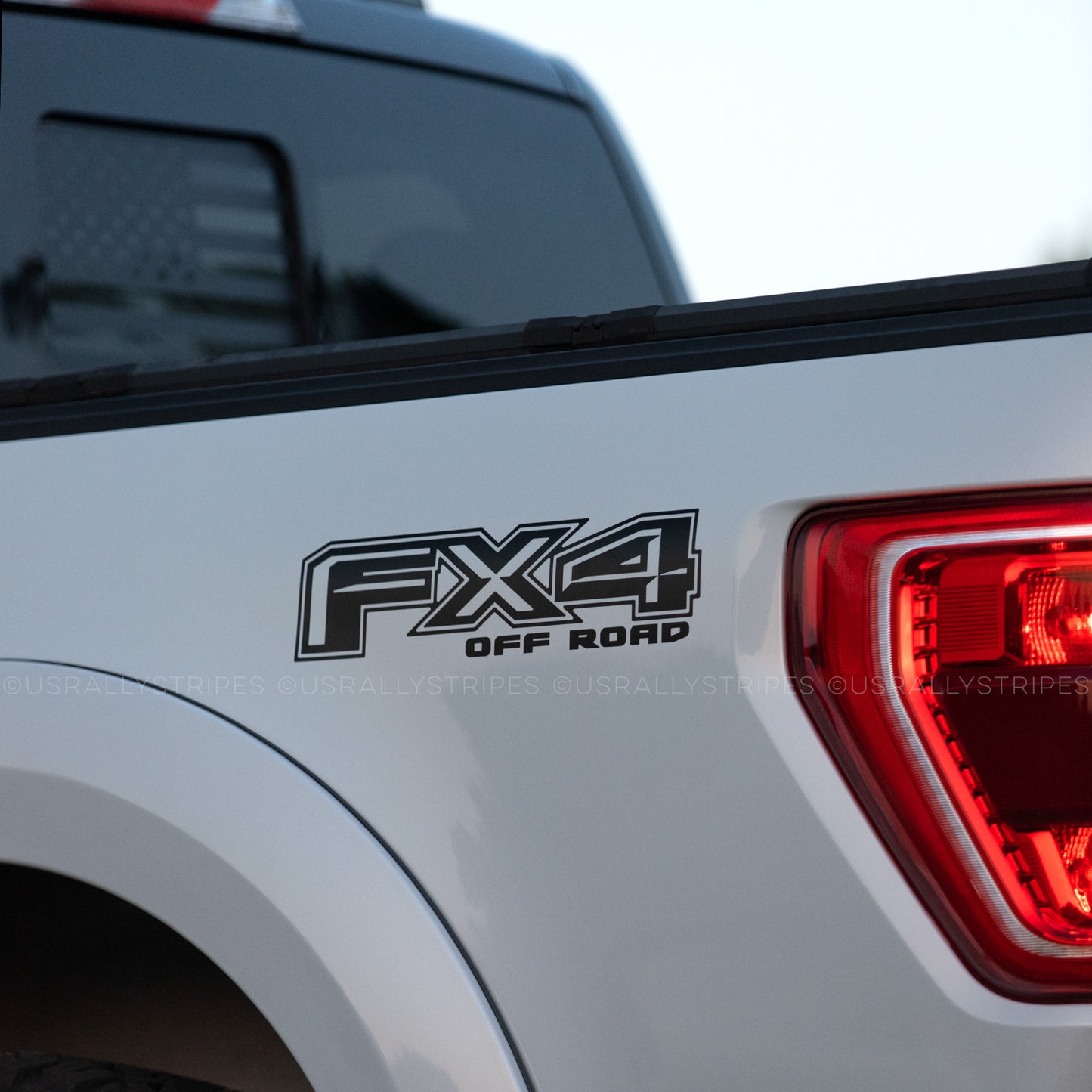 FX4 off-road die-cut vinyl decal/sticker fits Ford F-150 2021-2024 BLK