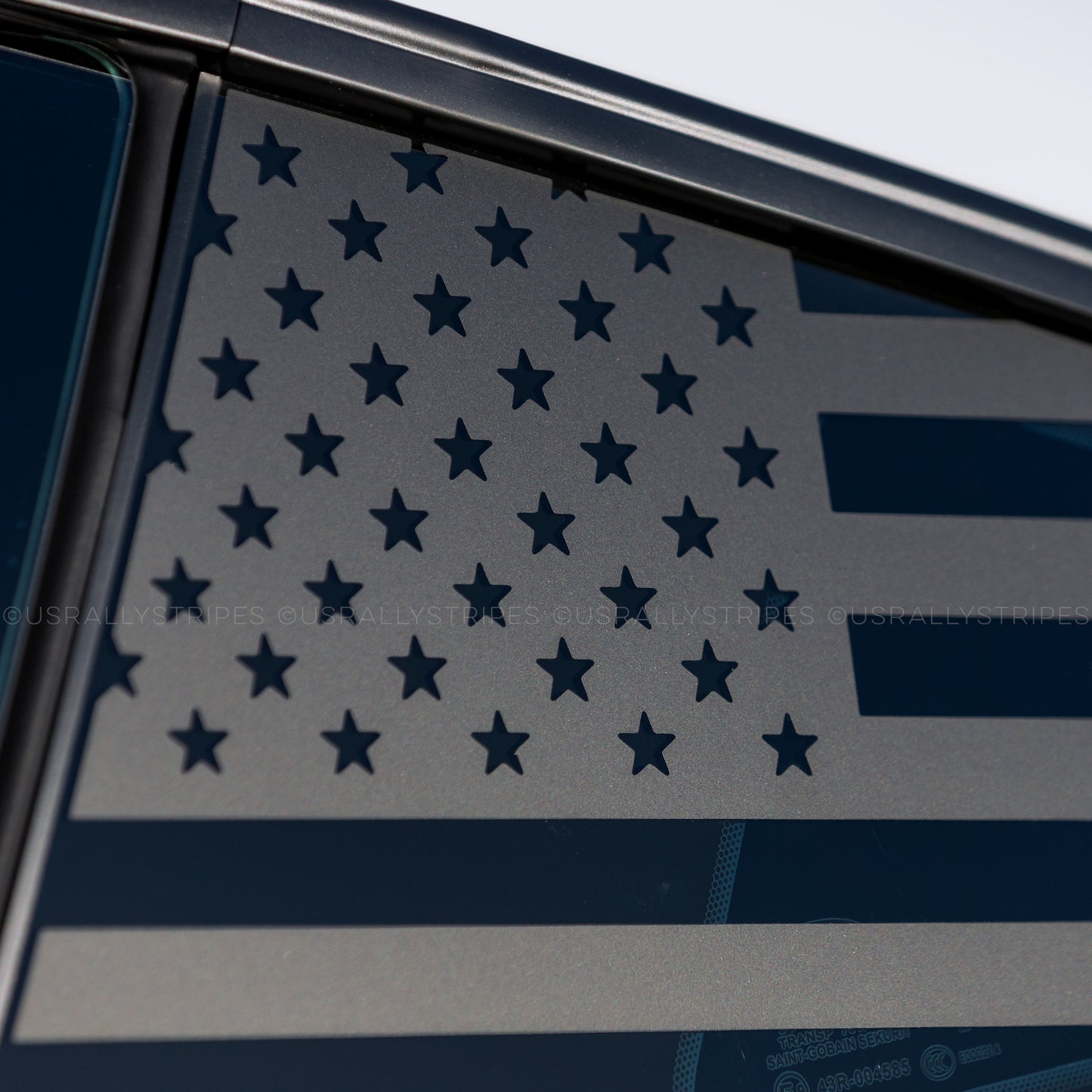 US flag pre-cut accent decal fits 2024 Ford Mustang quarter windows