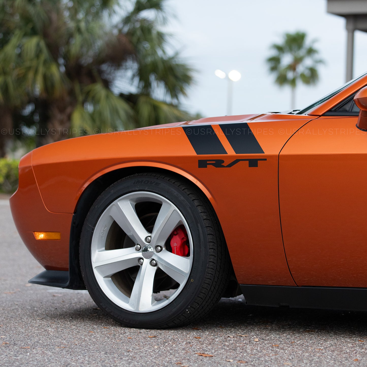 R/T fender hash side stripes fits Dodge Challenger 2019-2023 MTBLK