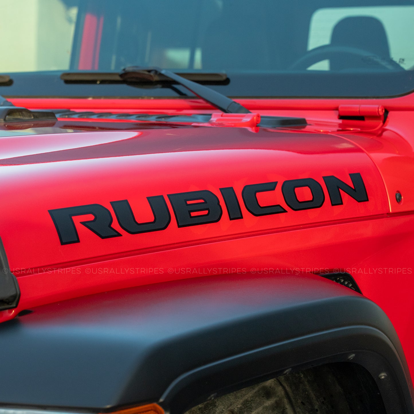 Rubicon hood vinyl decal set for 2018-2021 Jeep Wrangler JL