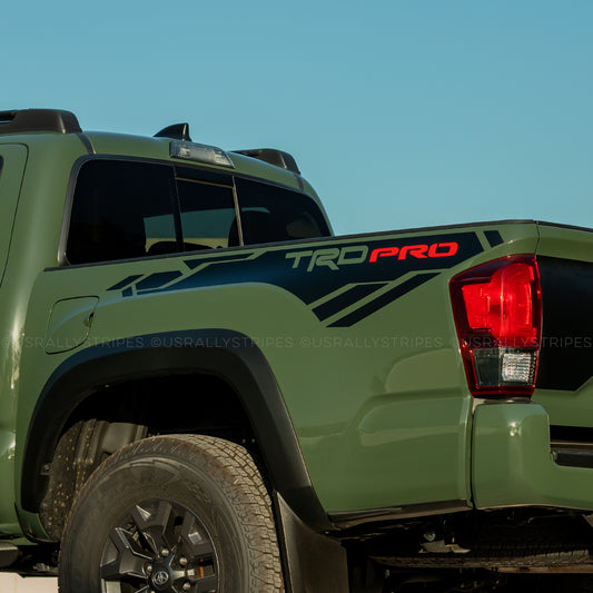 TRD PRO bedside vinyl decal fits 2016-2022 Toyota Tacoma 3rd Gen