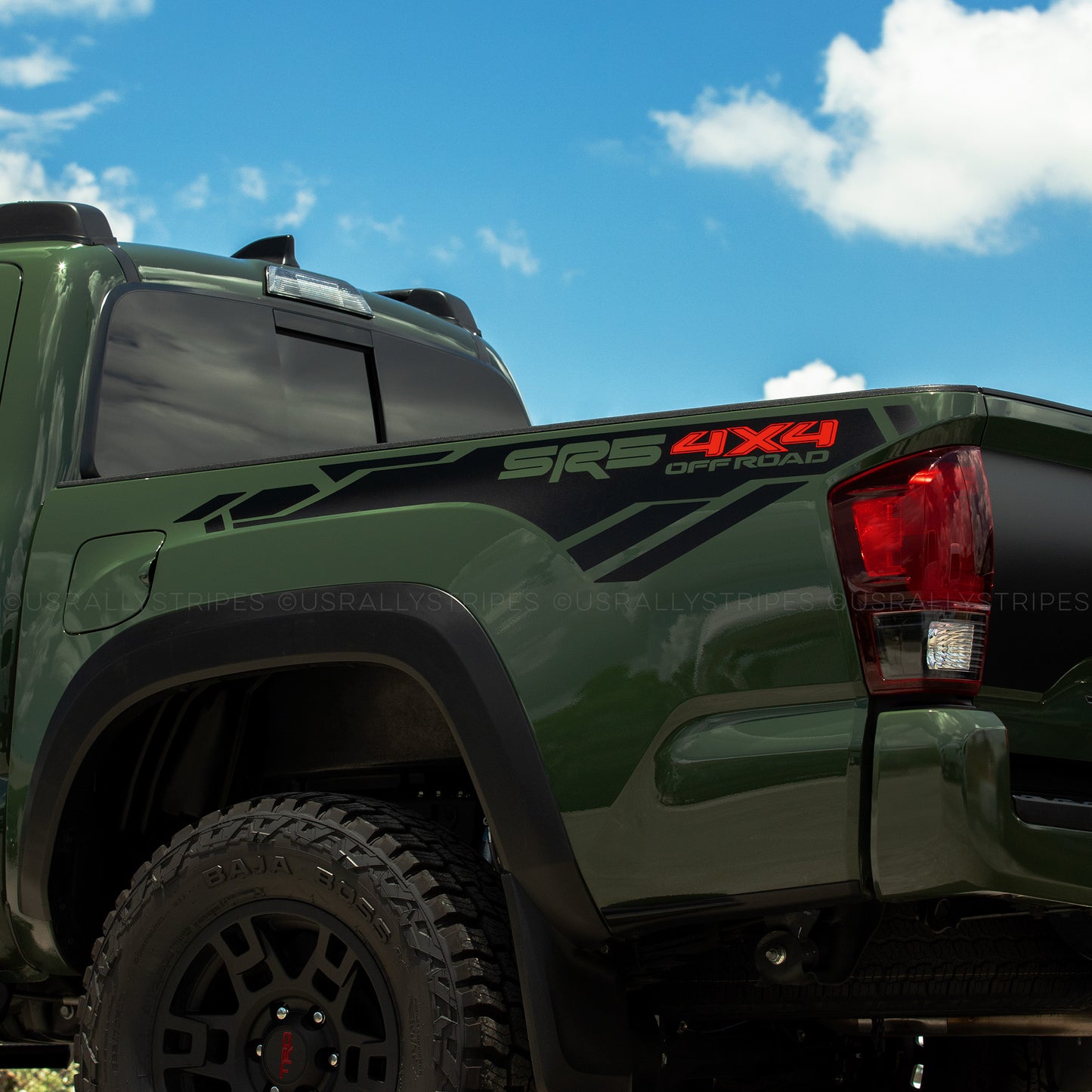 SR5 4x4 off-road bedside vinyl decal set fits 2016-2022 Toyota Tacoma