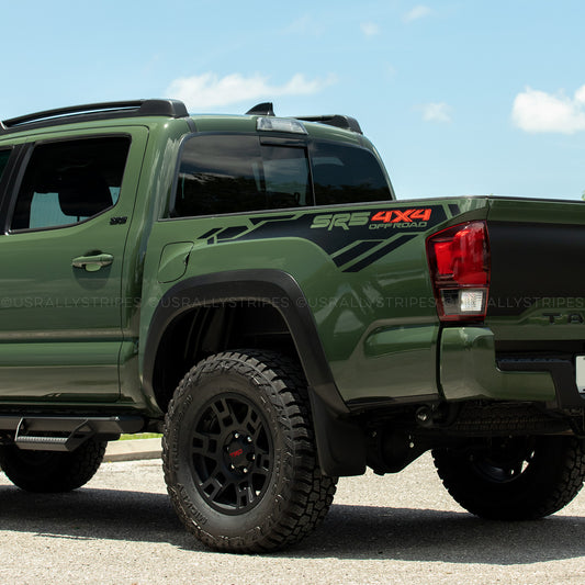 SR5 4x4 off-road bedside vinyl decal set fits 2016-2022 Toyota Tacoma