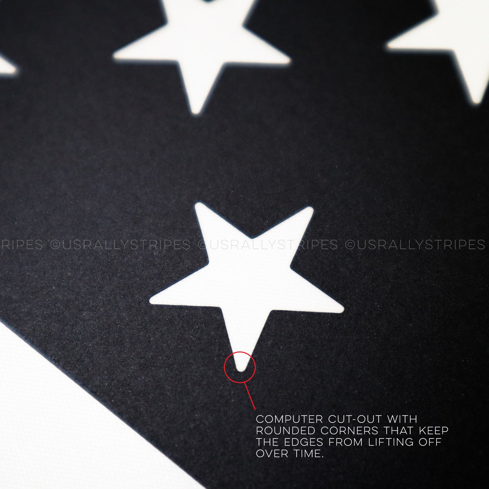 Rear window slider American flag decal fits 2016-2020 Toyota Tacoma - US Rallystripes