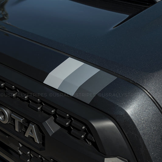 TRD monochrome stripe top grille pre-cut vinyl sticker fits 2016-2020 Toyota Tacoma - US Rallystripes