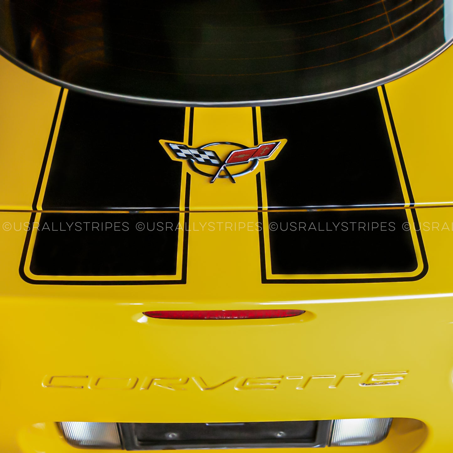 Racing stripes pre-cut decal set fits Chevrolet Corvette C5 fastback coupé 1997-2004 - US Rallystripes