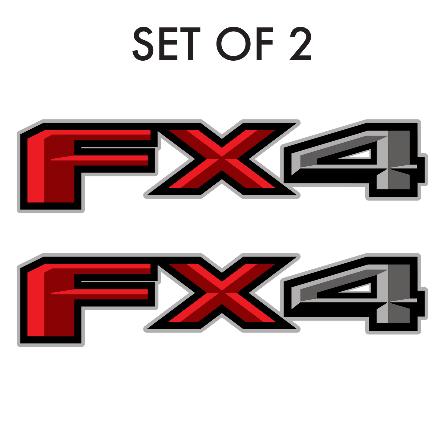 Set of 2: FX4 vinyl decal for 2015-2020 Ford F-150 pickup truck bedside - US Rallystripes