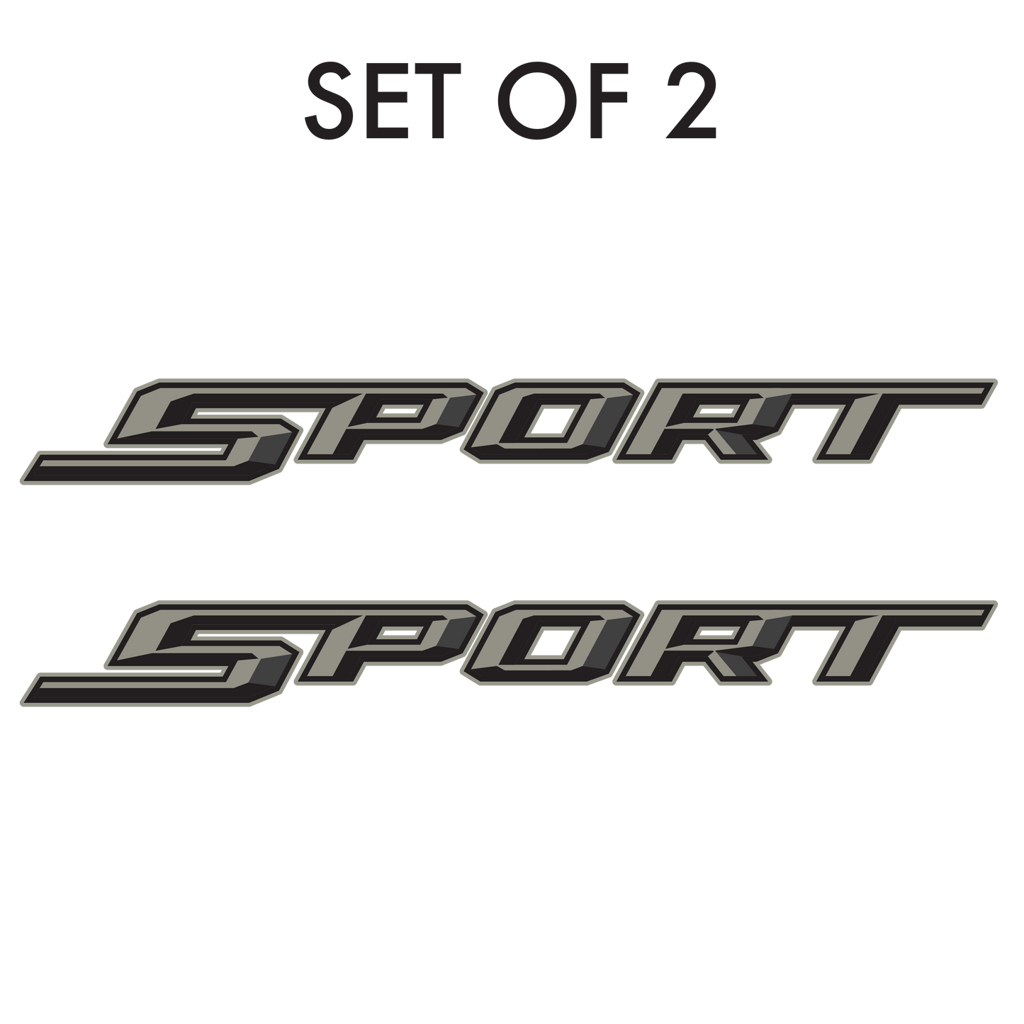 Set of 2: Sport decal for 2017-2019 Ford F-150 F-250 pickup truck bedside - US Rallystripes