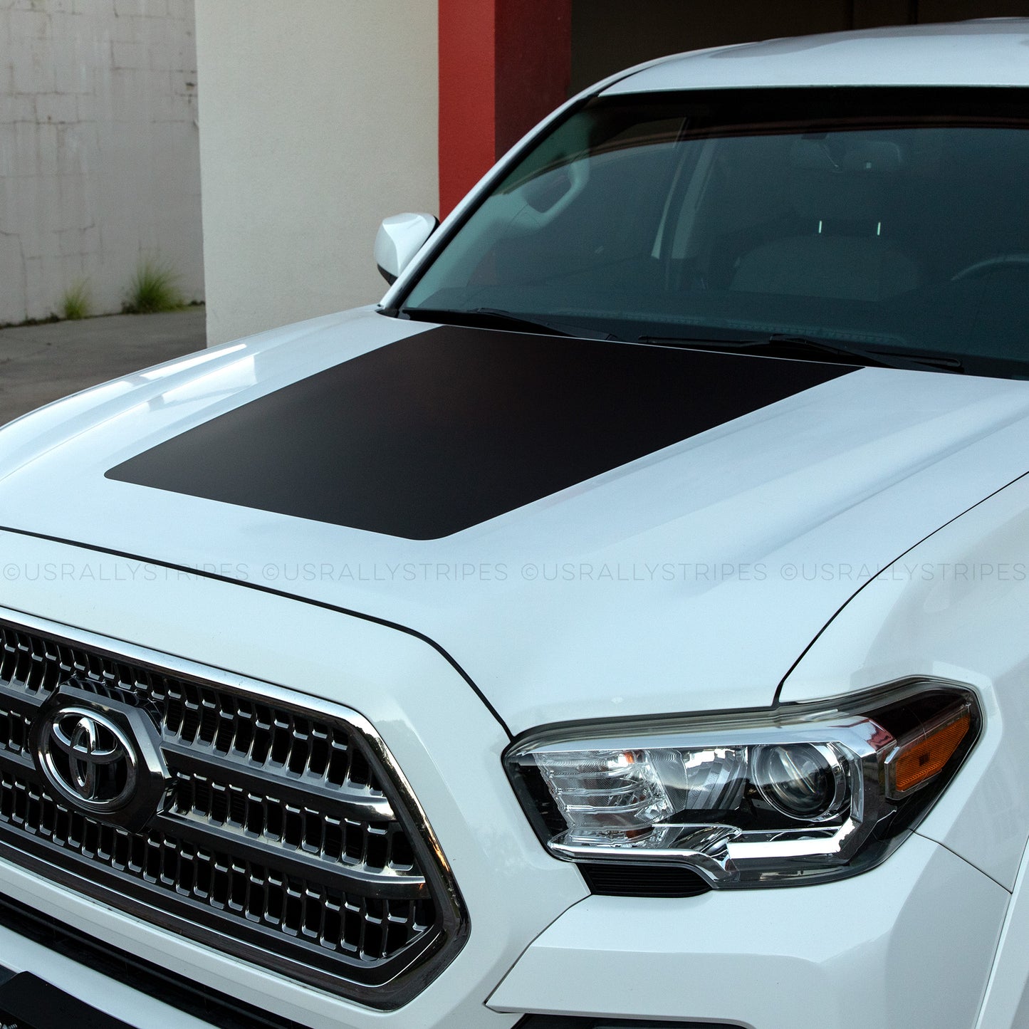 Hood blackout glare reducer pre-cut vinyl for 3rd gen Toyota Tacoma - long