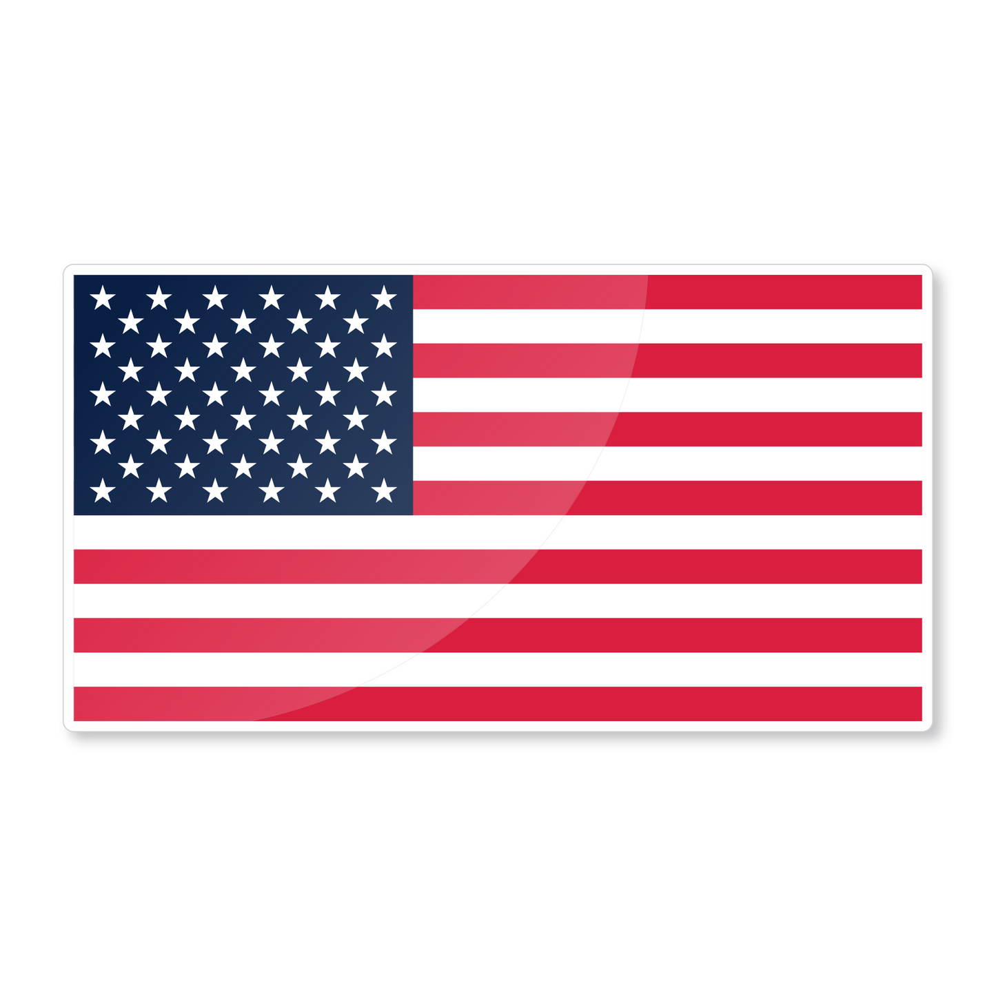 Reflective 6" USA flag nighttime visible sticker - US Rallystripes