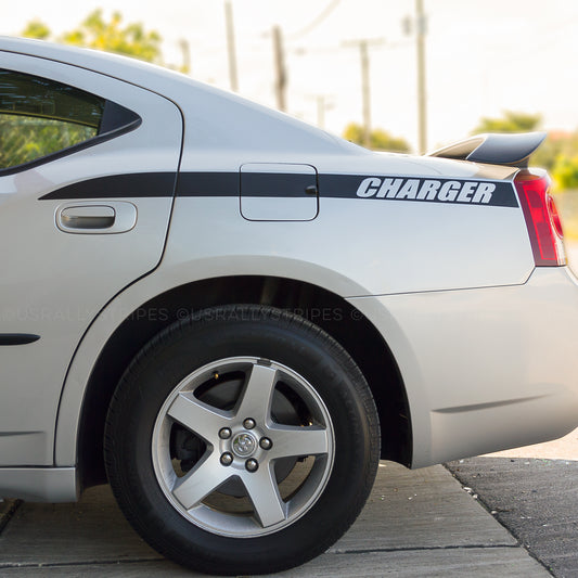 Quarter panel sidebars pre-cut decal set fits Dodge Charger 2006-2010