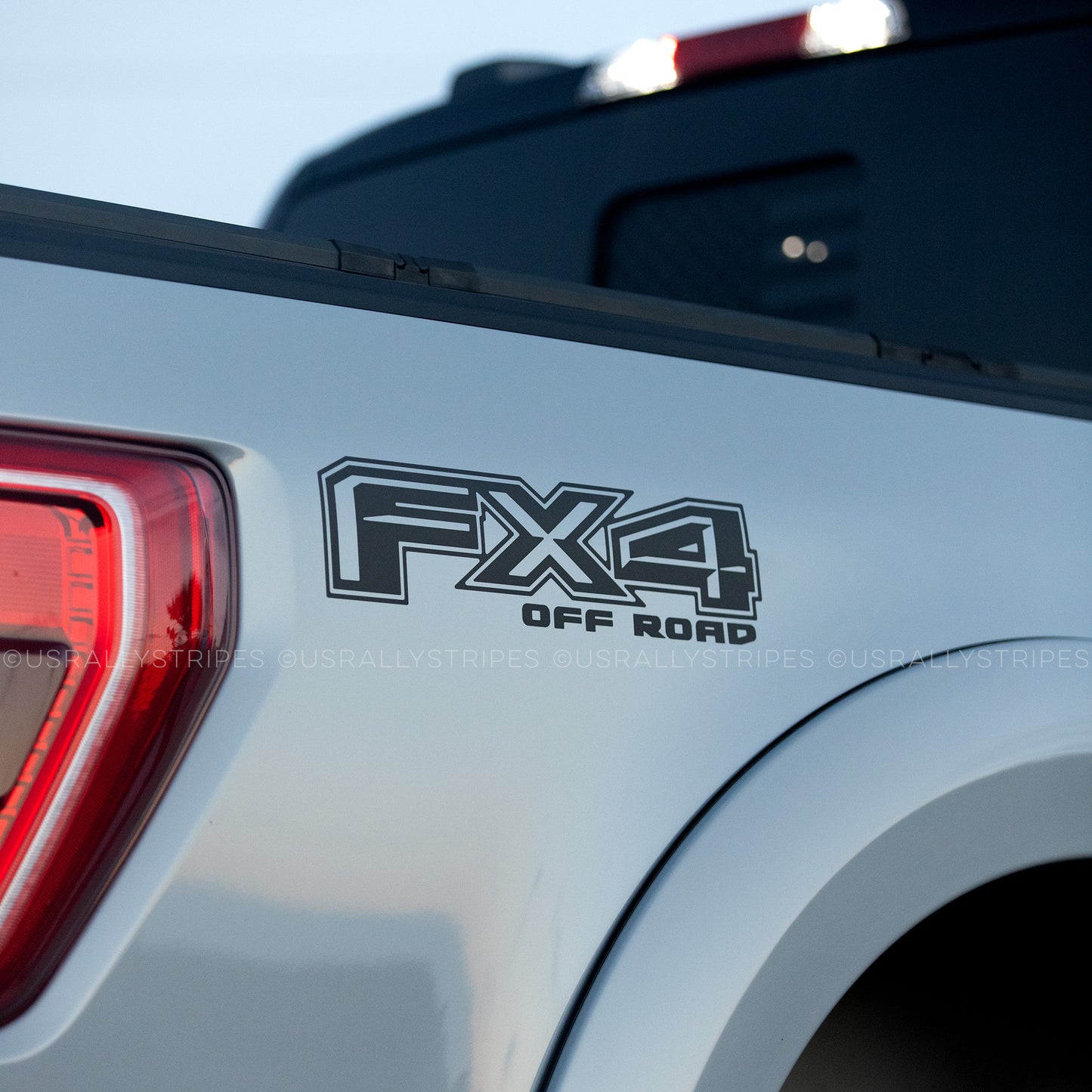 FX4 off-road die-cut vinyl decal/sticker fits Ford F-150 2021-2024 MTBLK