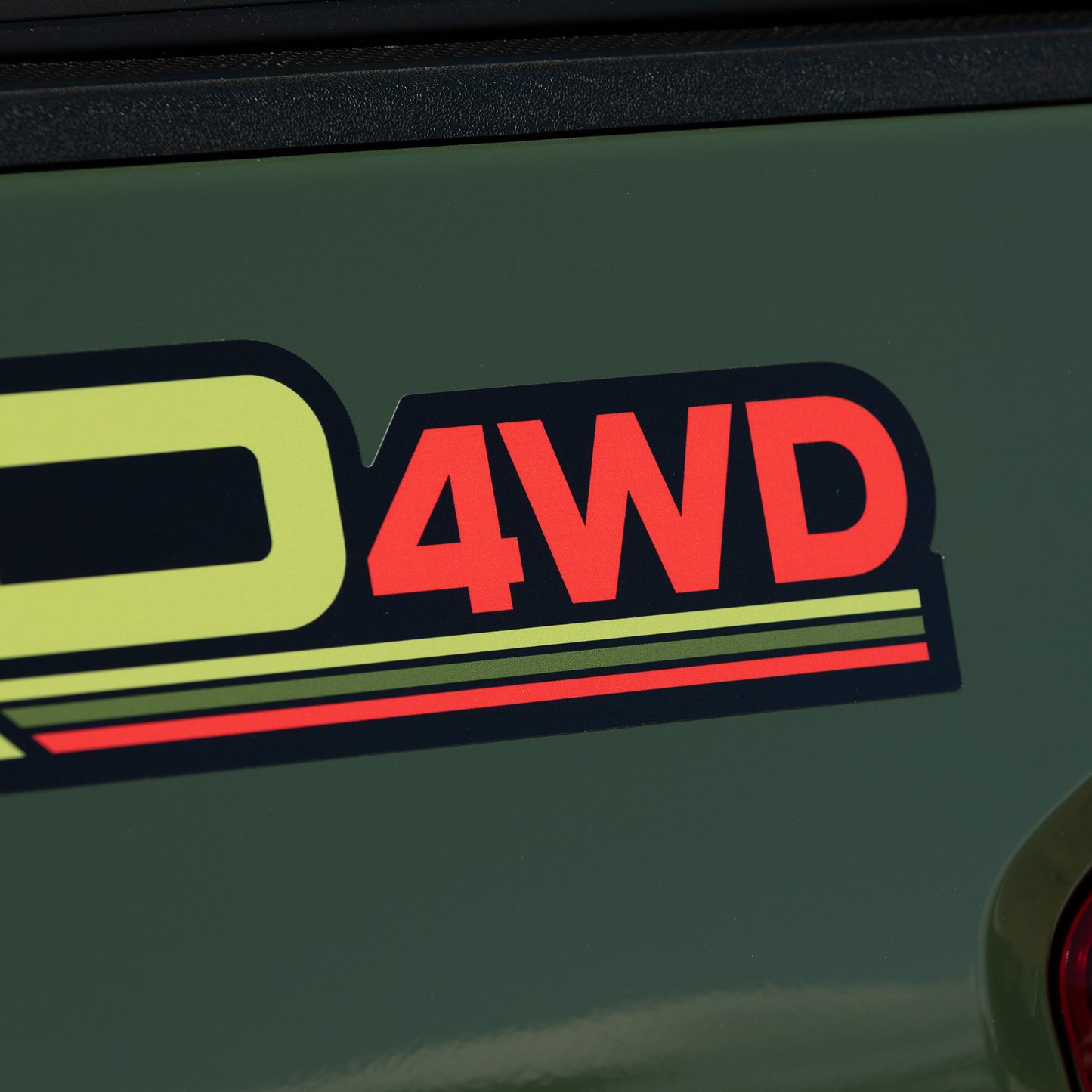 TRD Tri-Color 4wd bedside decal set for Toyota Tacoma | green edition