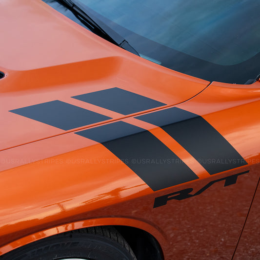 R/T fender hash side stripes fits Dodge Challenger 2019-2023 MTBLK