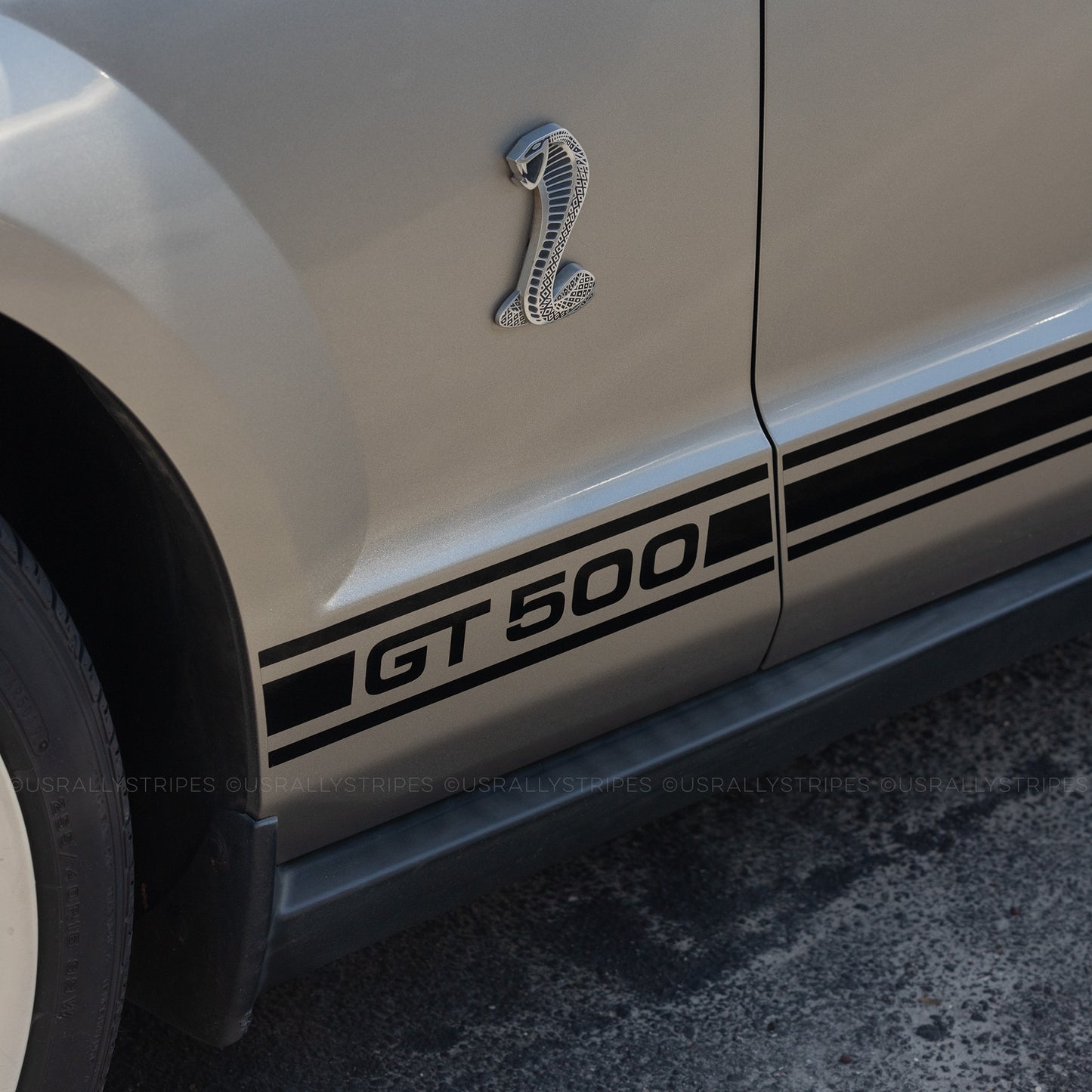 GT 500 rocker stripes pre-cut vinyl decal set fits 2007 Ford Mustang Shelby Cobra