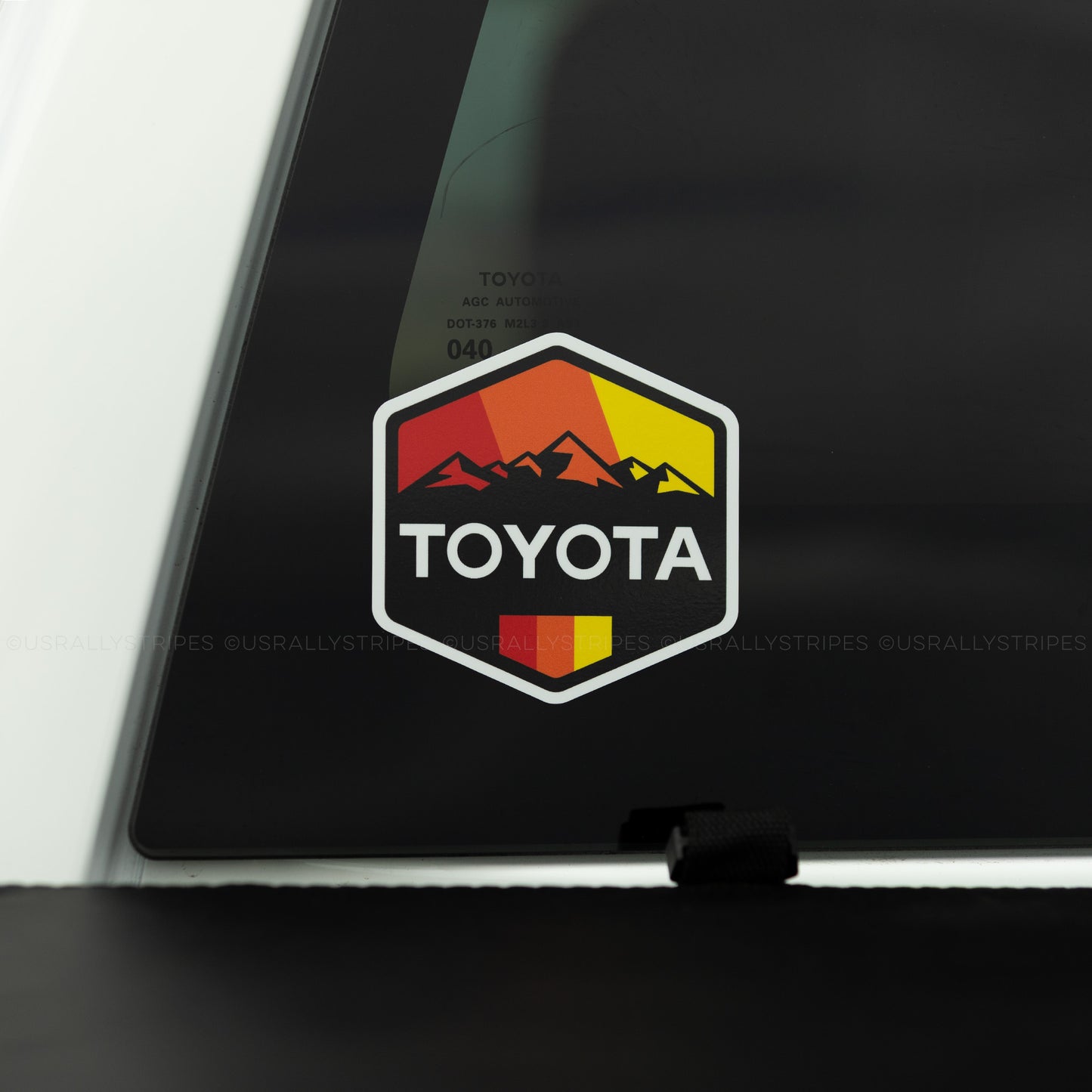 Toyota tri-color retro hexagon sticker