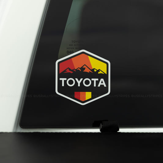 Toyota tri-color retro hexagon sticker