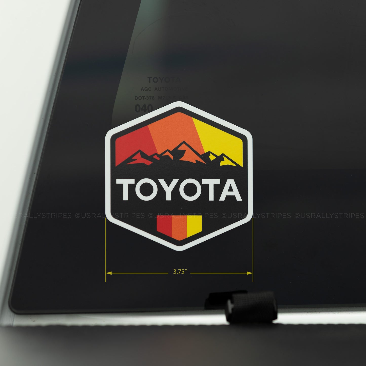 Toyota tri-color retro hexagon sticker