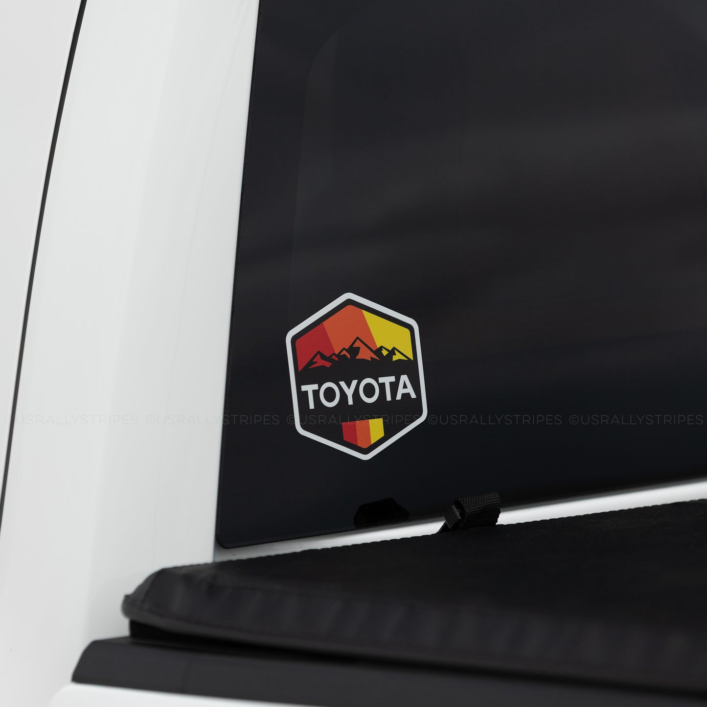 Toyota tri-color retro hexagon sticker