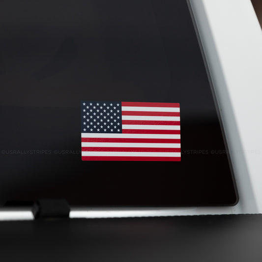 American flag full-color sticker 4 inch