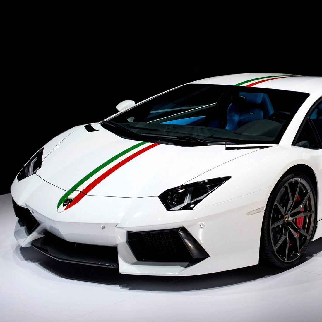 Italian Racing Strips 3M Italy flag racing stripe for Lamborghini Maserati Ferrari car decal ...