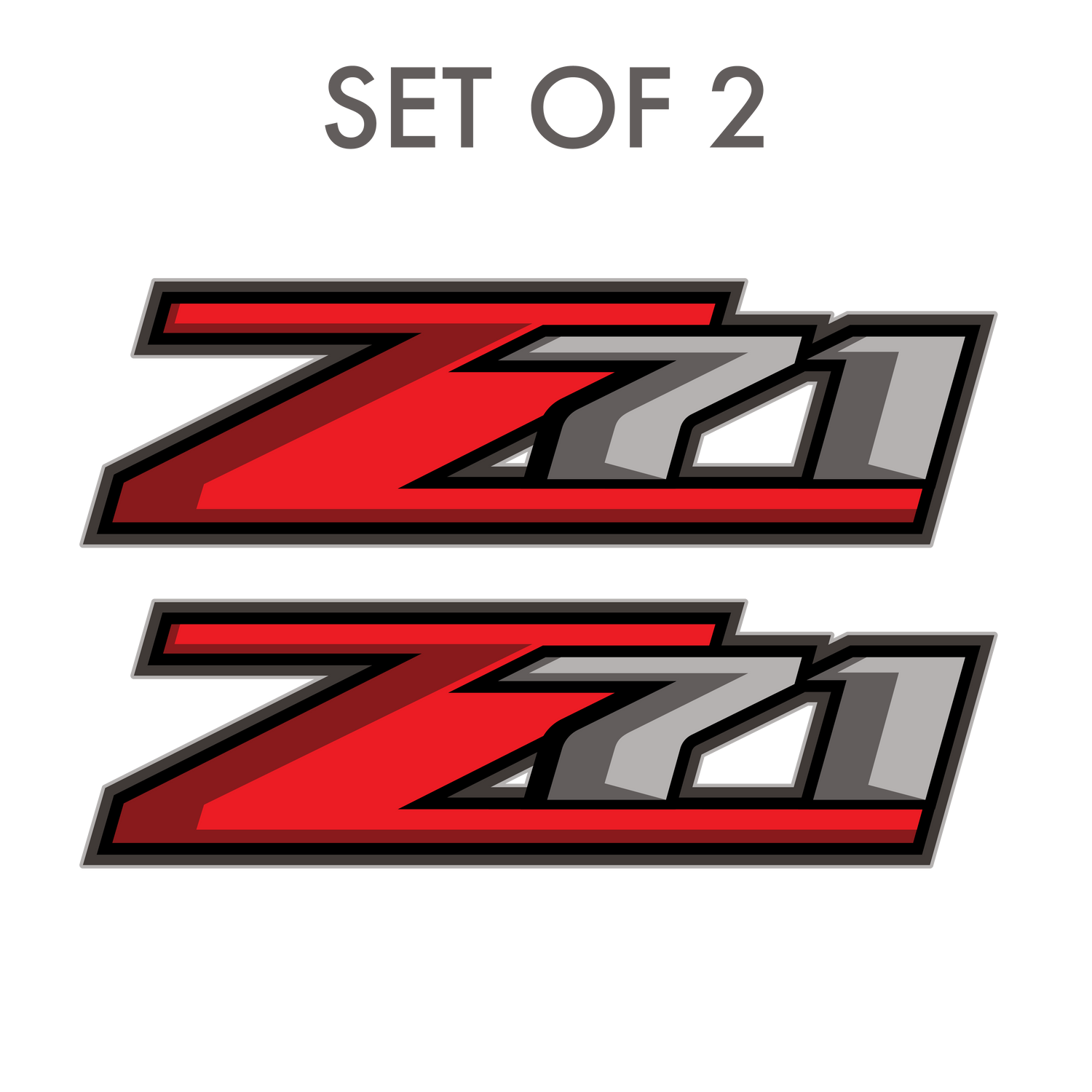 Set of 2: Z71 decal for 2017-2019 Chevrolet Silverado GMC Sierra pickup truck bedside - US Rallystripes