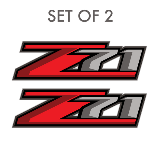 Set of 2: Z71 decal for 2017-2019 Chevrolet Silverado GMC Sierra pickup truck bedside - US Rallystripes