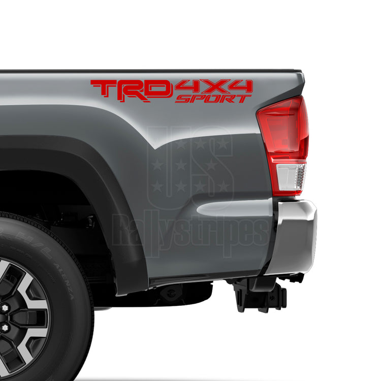 TRD 4x4 Sport vinyl decal set for Toyota Tacoma Tundra 2016-2020 3rd generation - US Rallystripes