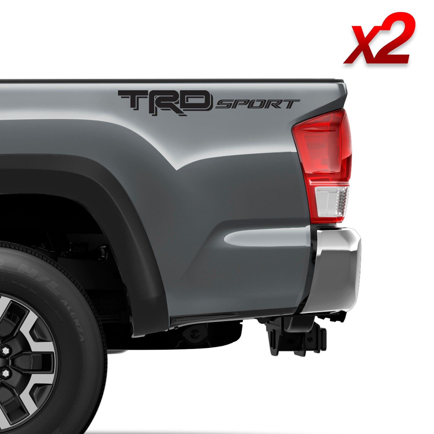 TRD Toyota Truck Tacoma 4x4 Sport with Shadow Vinyl Decals (2 Sets)