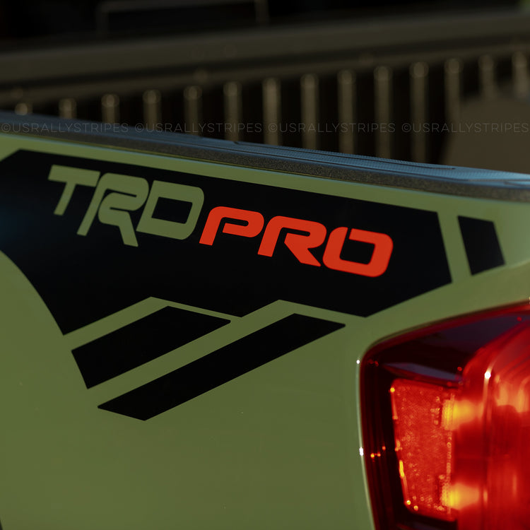 TRD PRO bedside vinyl decal fits 2016-2022 Toyota Tacoma 3rd Gen