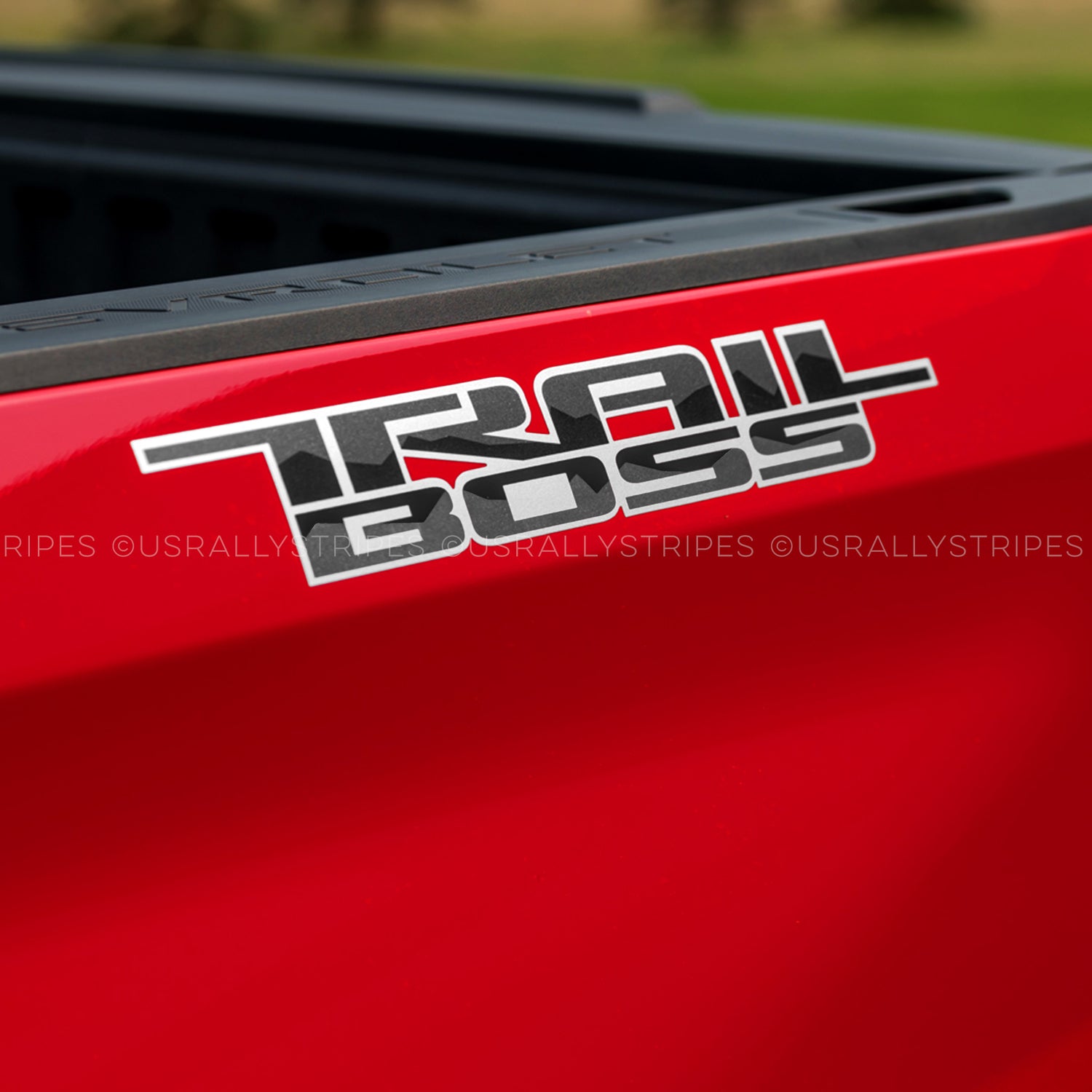 Trail Boss K decal set fits 2019-2020 Chevrolet Silverado GM OEM specs - US Rallystripes