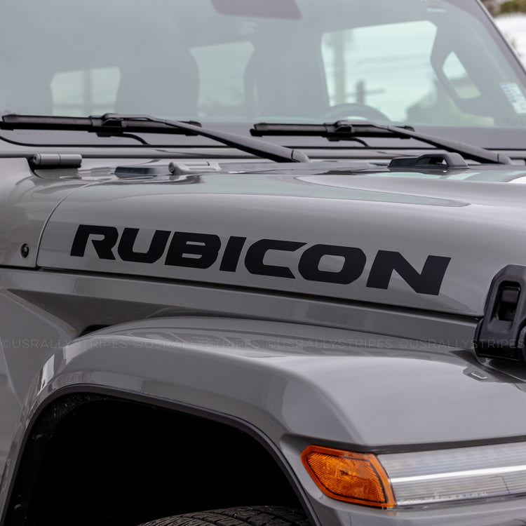 Rubicon hood vinyl decal set for 2018-2021 Jeep Wrangler JL