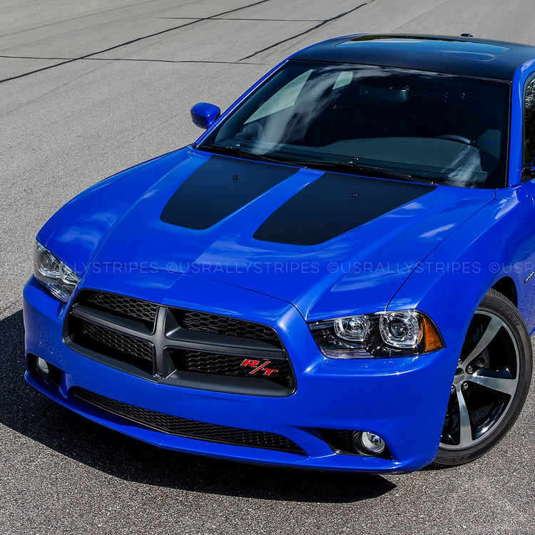 Hood insert vinyl blackout for Dodge Charger Daytona 2013 non SRT8 hood - US Rallystripes