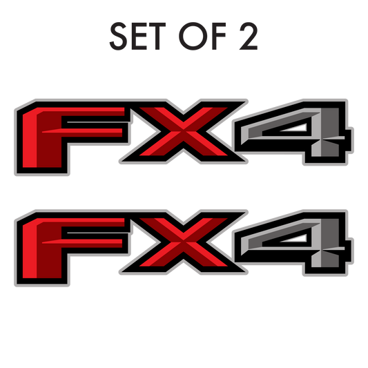 Set of 2:  FX4 vinyl decal for 2015-2020 Ford F-150 pickup truck bedside - US Rallystripes