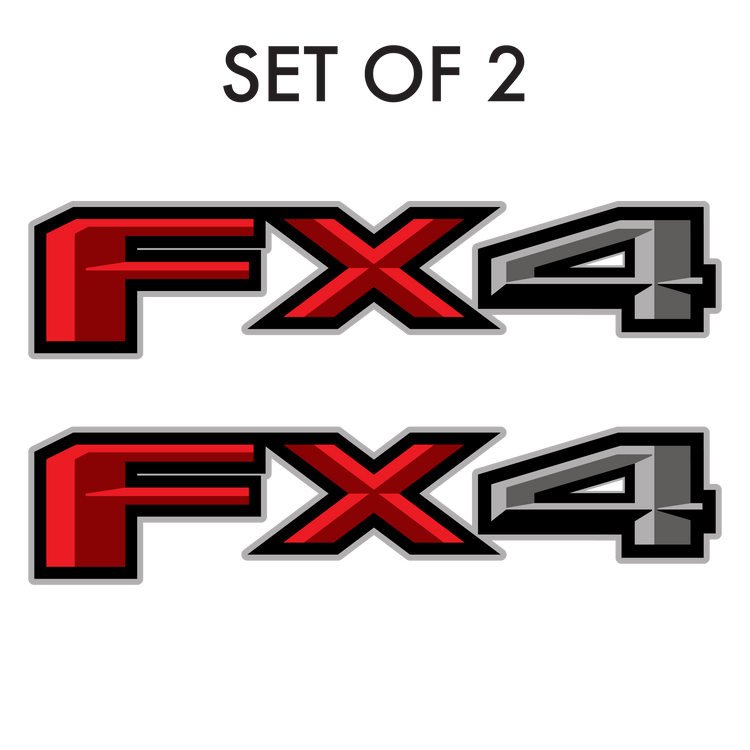 Set of 2:  FX4 vinyl decal for 2015-2020 Ford F-150 pickup truck bedside - US Rallystripes