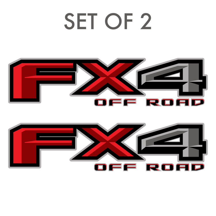 Set of 2: FX4 off-road vinyl decal for 2015-2020 Ford F-150 pickup truck bedside - US Rallystripes