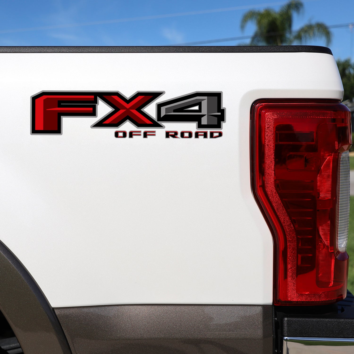 Set of 2: FX4 off-road vinyl decal for 2015-2020 Ford F-150 pickup truck bedside - US Rallystripes