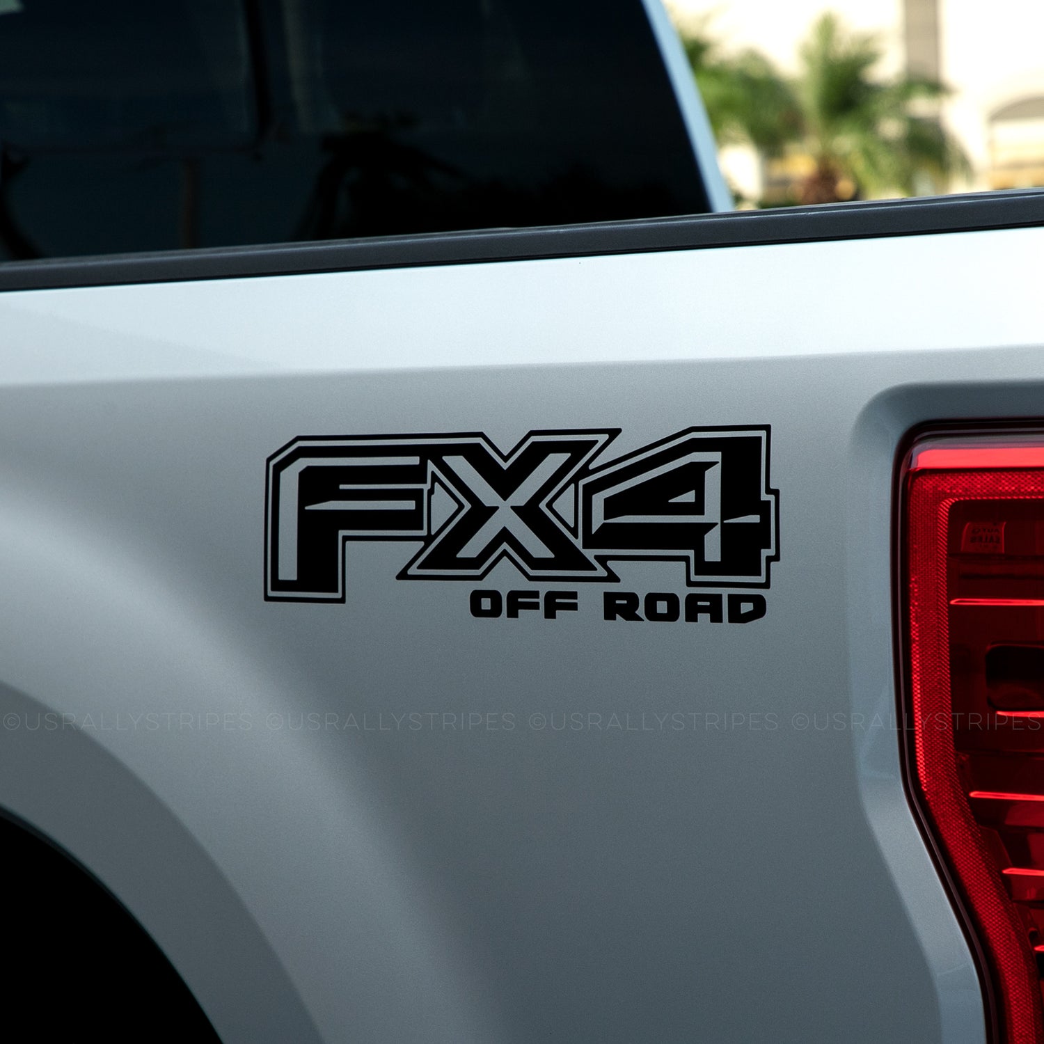 FX4 off-road black vinyl decal Ford F-150 side view