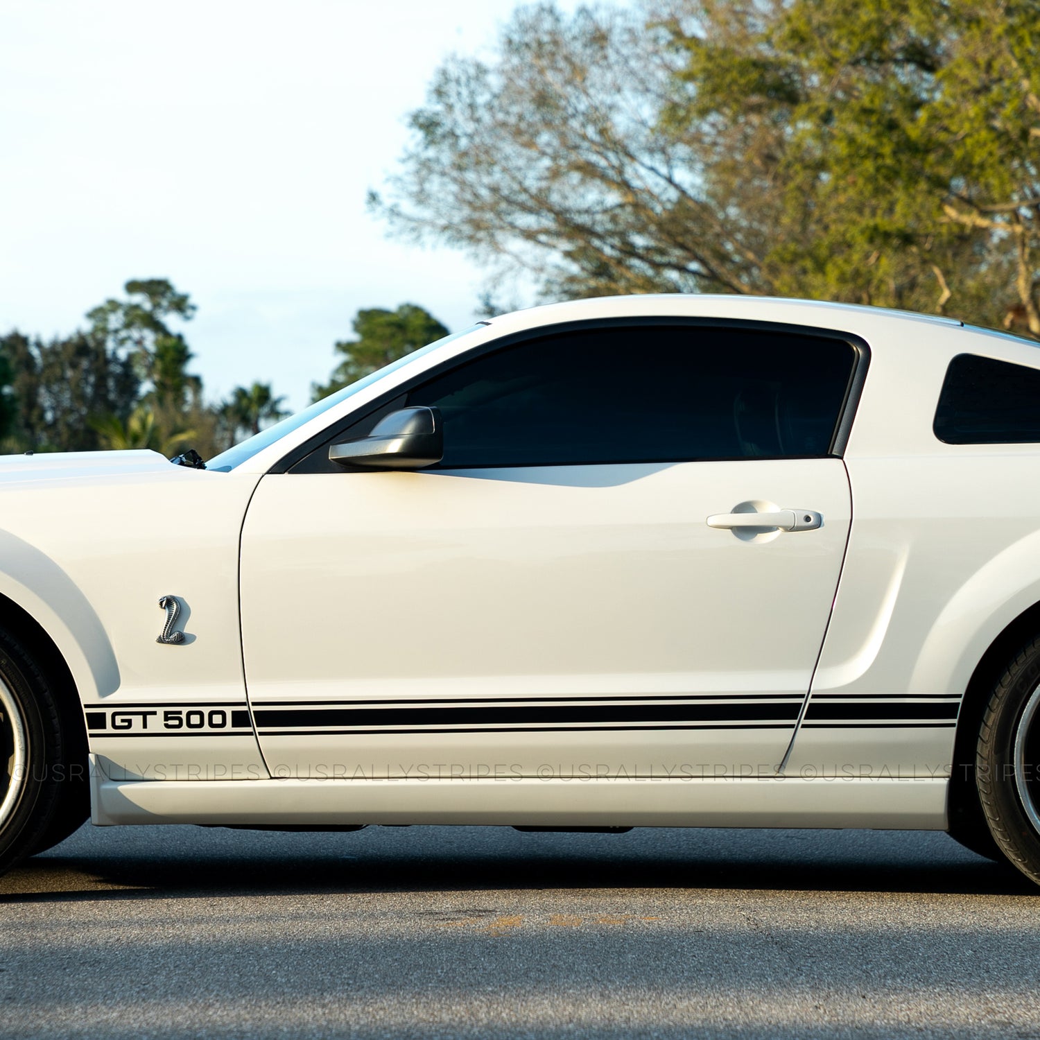 Gt500 Rocker Decals GT 500 rocker stripes pre-cut vinyl decal set fits 2007 Ford Mustang S ...