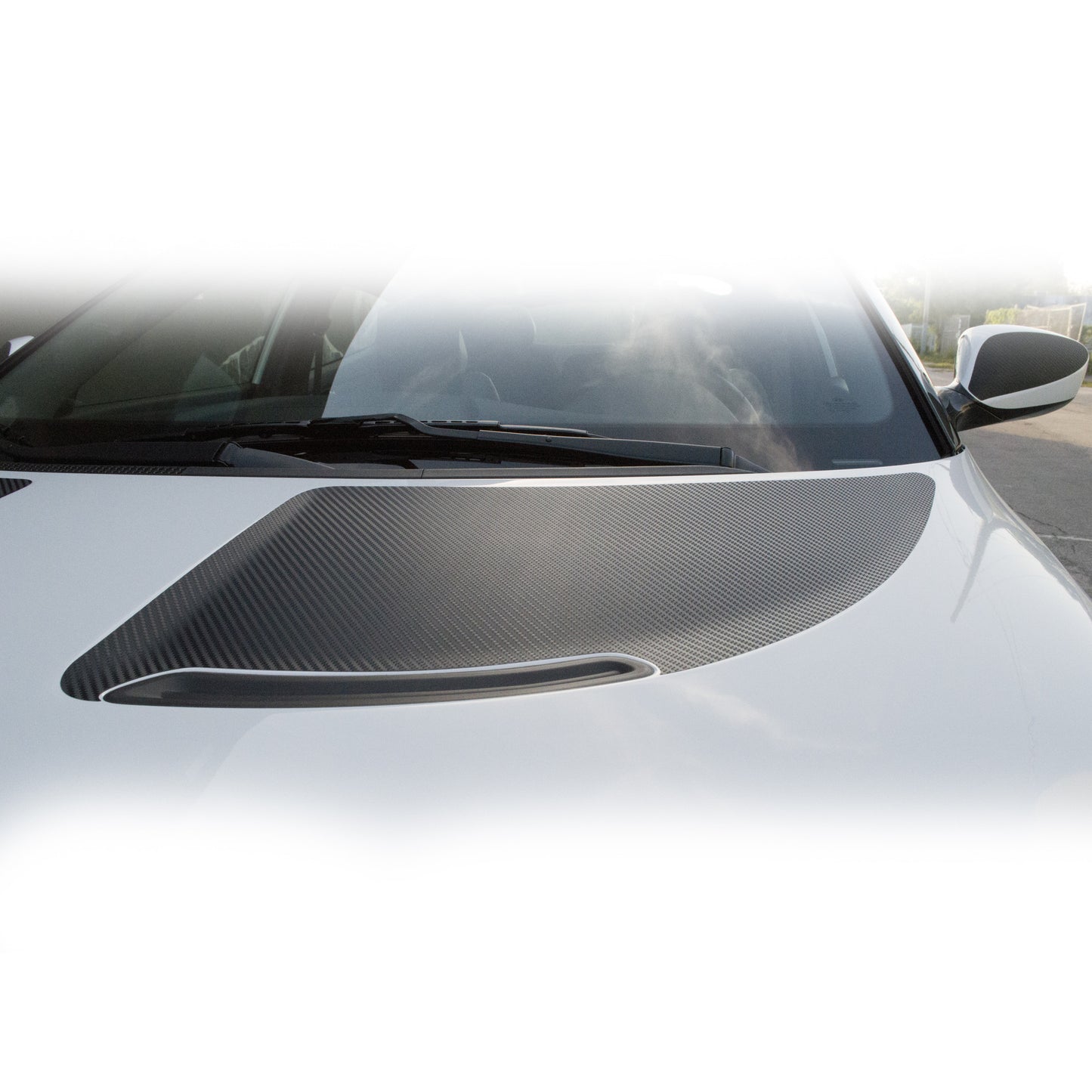 Hyundai Veloster 2011 & Up hood insert w/ hood vents pre-cut decal set - US Rallystripes