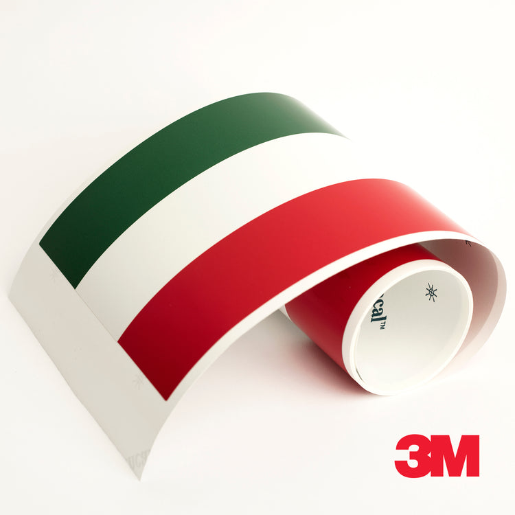 3M Italy flag racing stripe for Lamborghini Maserati Ferrari car decal sticker - US Rallystripes