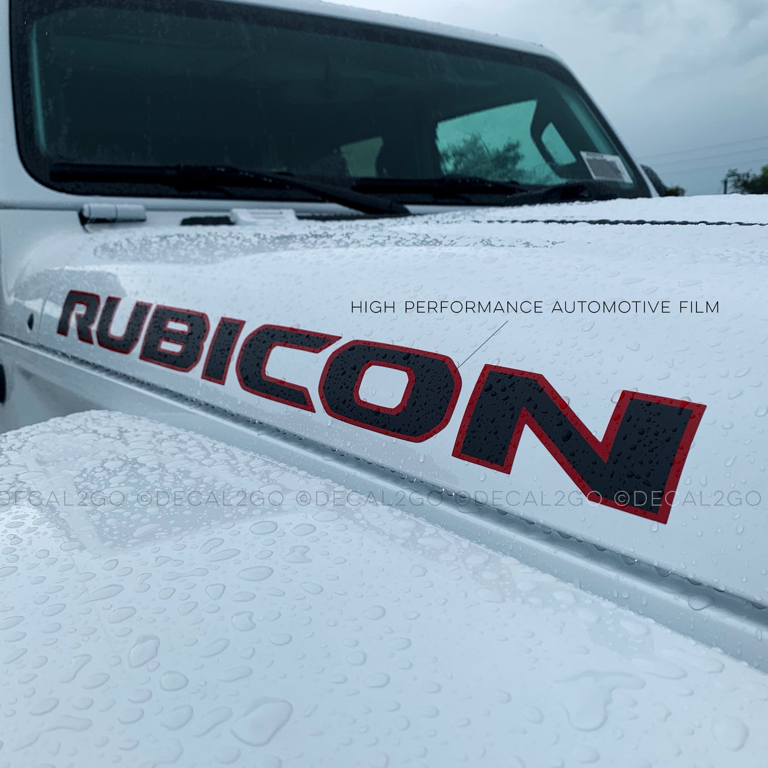 Rubicon hood decal set fits 2019-2020 Jeep Wrangler - US Rallystripes