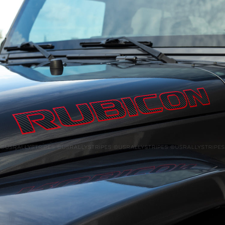 Rubicon hood vinyl decal set for Jeep Wrangler | 10th Anniversary