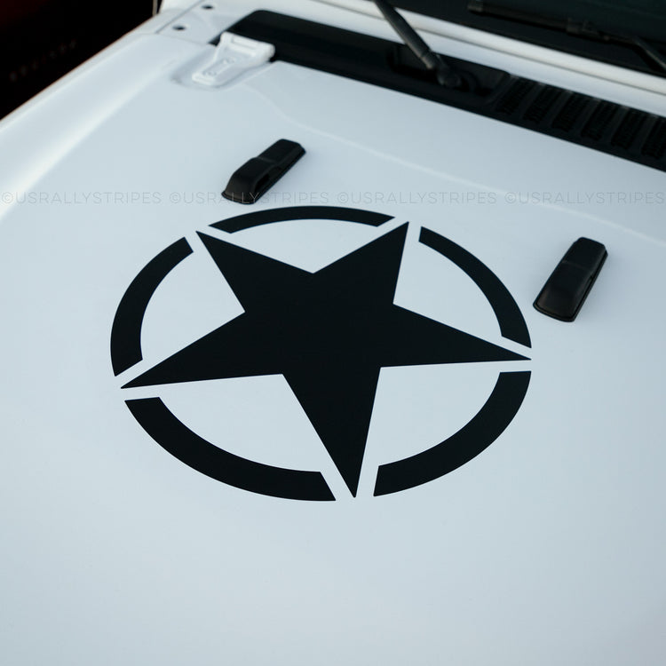 USA military star decal on Jeep Wrangler