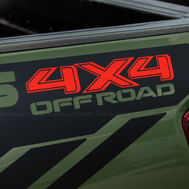 SR5 4x4 off-road bedside vinyl decal set fits 2016-2022 Toyota Tacoma