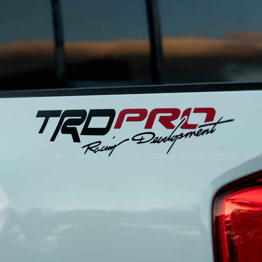 TRD PRO Racing Development die-cut decal for Toyota Tacoma
