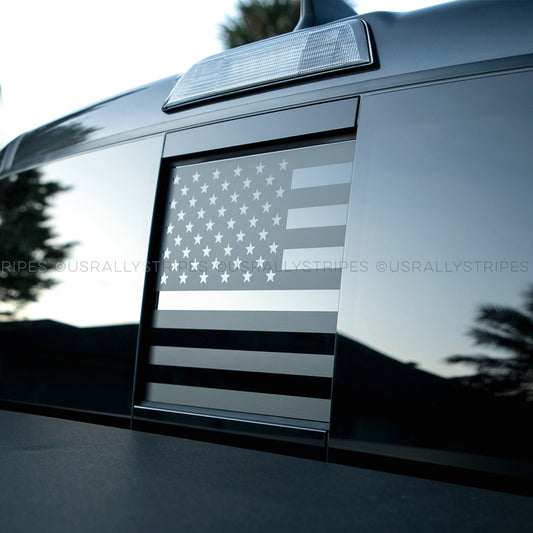 Rear window slider American flag decal fits 2016-2020 Toyota Tacoma - US Rallystripes