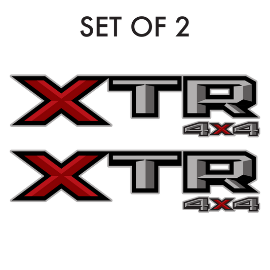 Set of 2: XTR 4X4 vinyl decal for 2017-2019 Ford F-150 F-250 pickup truck bedside - US Rallystripes