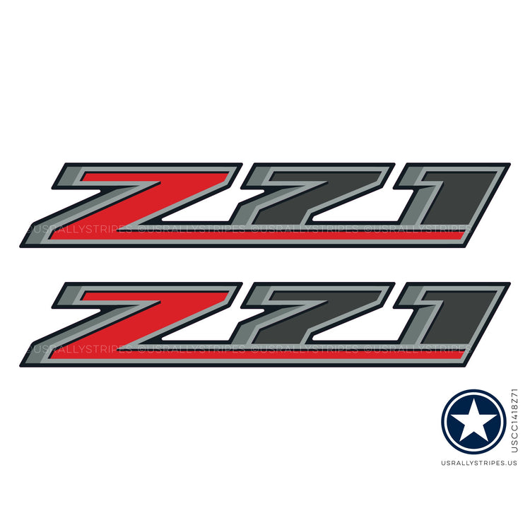 Set of 2: Z71 decal for 2014-2019 Chevrolet Colorado bedside OEM specs - US Rallystripes