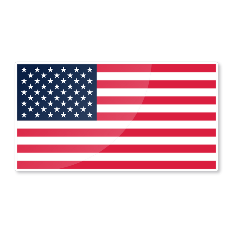 Reflective 6" USA flag nighttime visible sticker - US Rallystripes